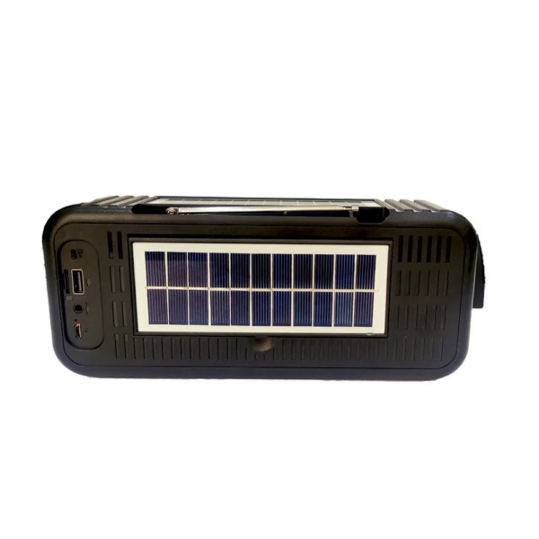 صب بلوتوث على شكل راديو يعمل بالطاقة الشمسية