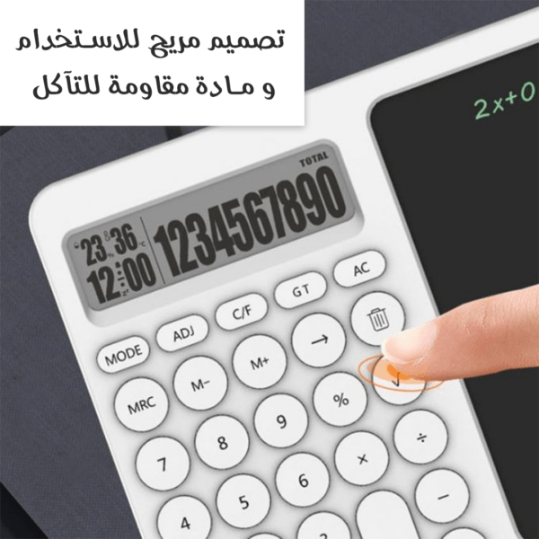 • آلة حاسبة 2 في 1 مع جهاز لوحي للكتابة بشاشة LCD