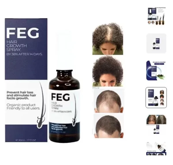بخاخ نمو الشعر بمكونات طبيعية بالكامل FEG
